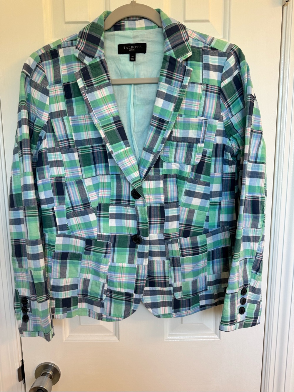 Talbots Madras Lightweight Blazer